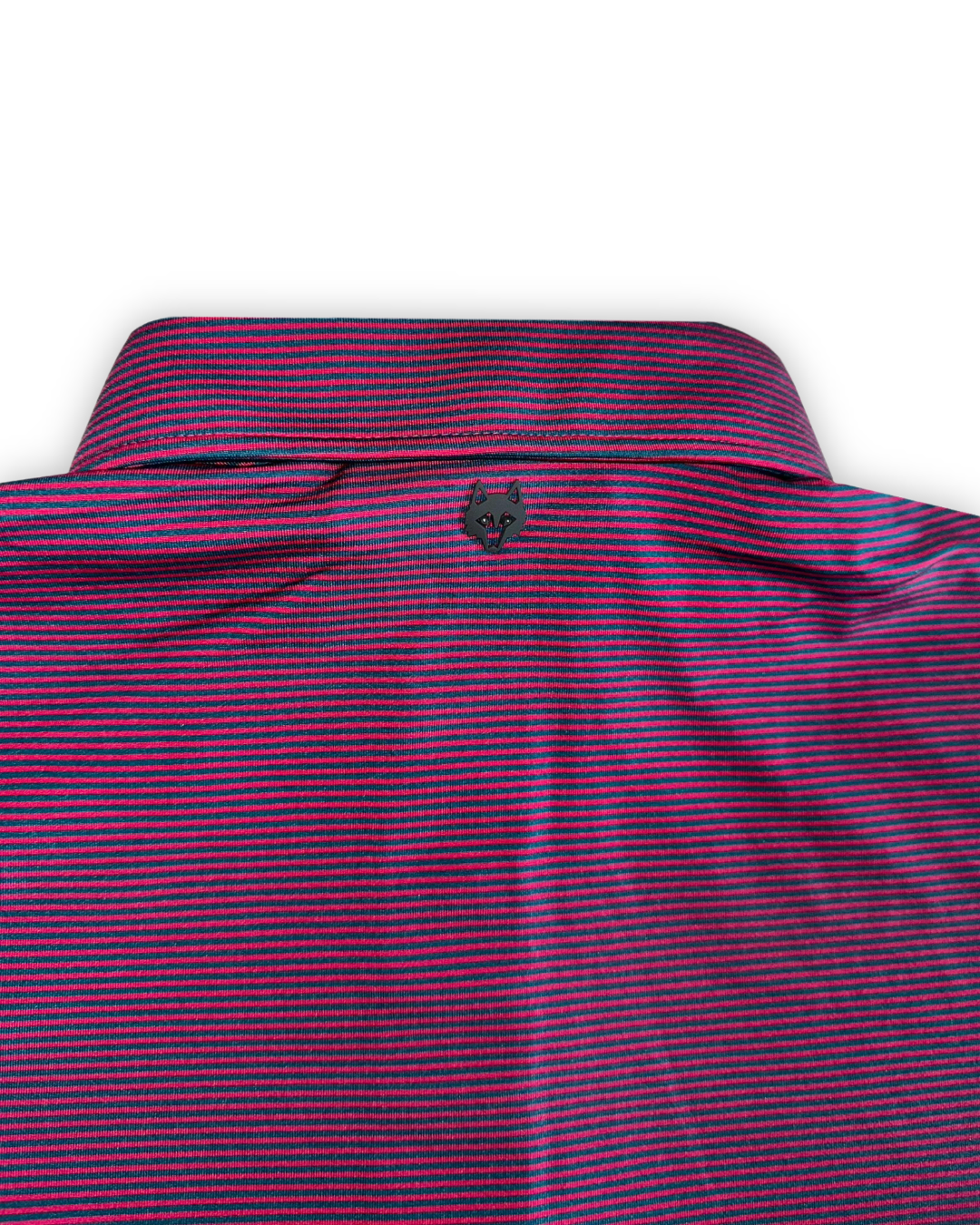 Greyson Men’s Saranac Golf Polo Shirt (Sleepy Hollow Logo), brand logo on the upper back
