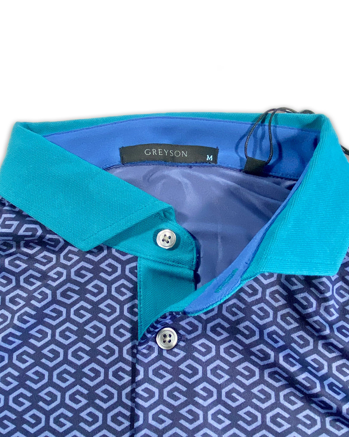Greyson Men’s River Wild Golf Polo Shirt , contrast collar