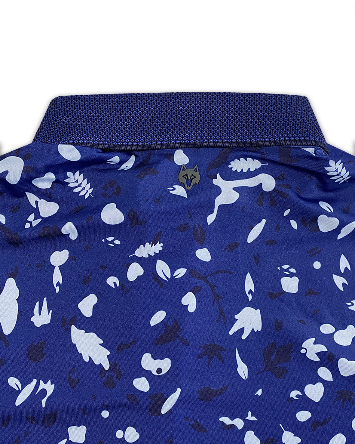 Greyson Men’s Wolf Forest Golf Polo Shirt , brand logo on upper back