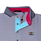 Greyson Men’s Arcadia Knit Golf Polo Shirt (Baltusrol Logo), knit collar with button closure 