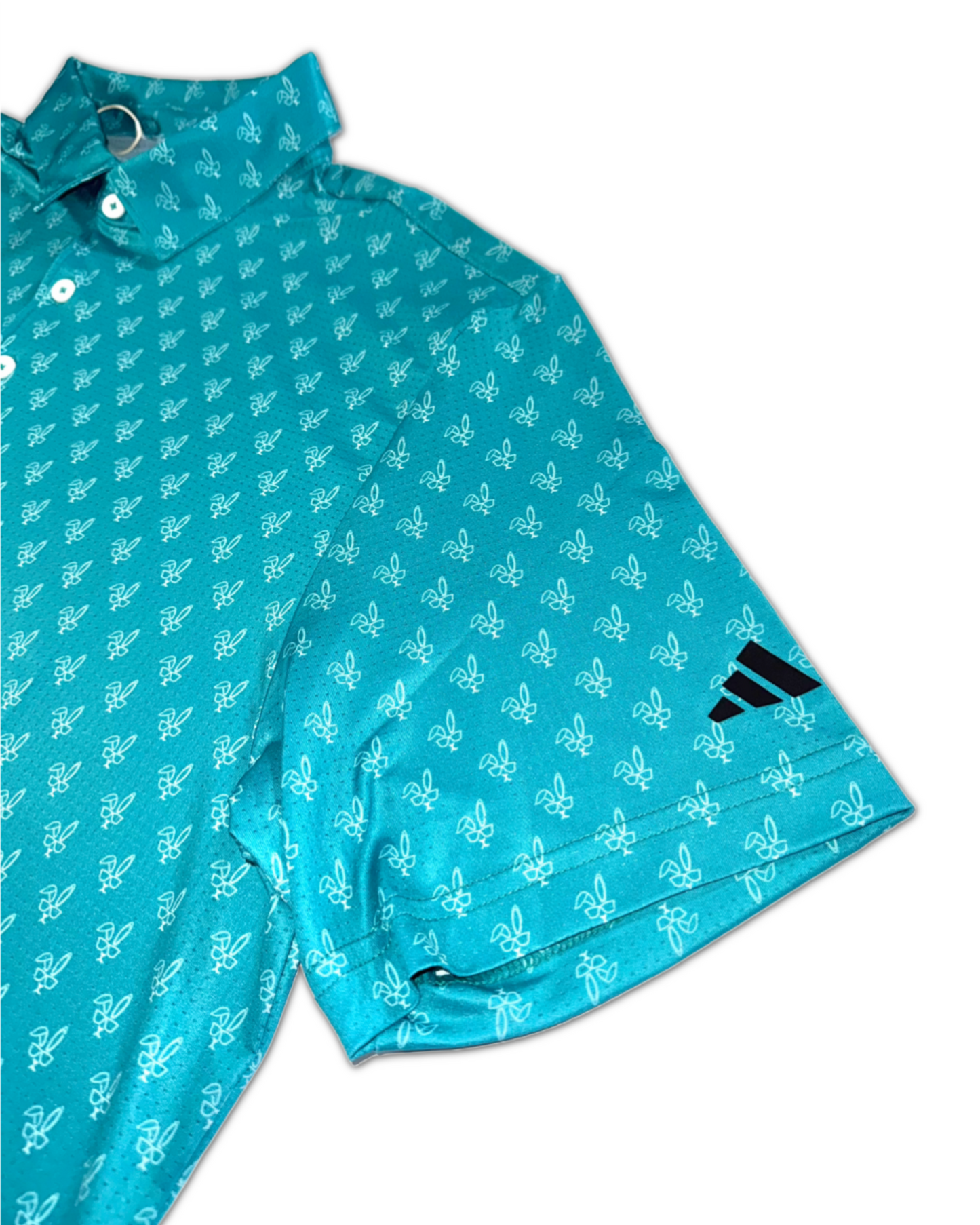 Adidas Men's Mesh Golf Polo Shirt, logo brand on sleeve