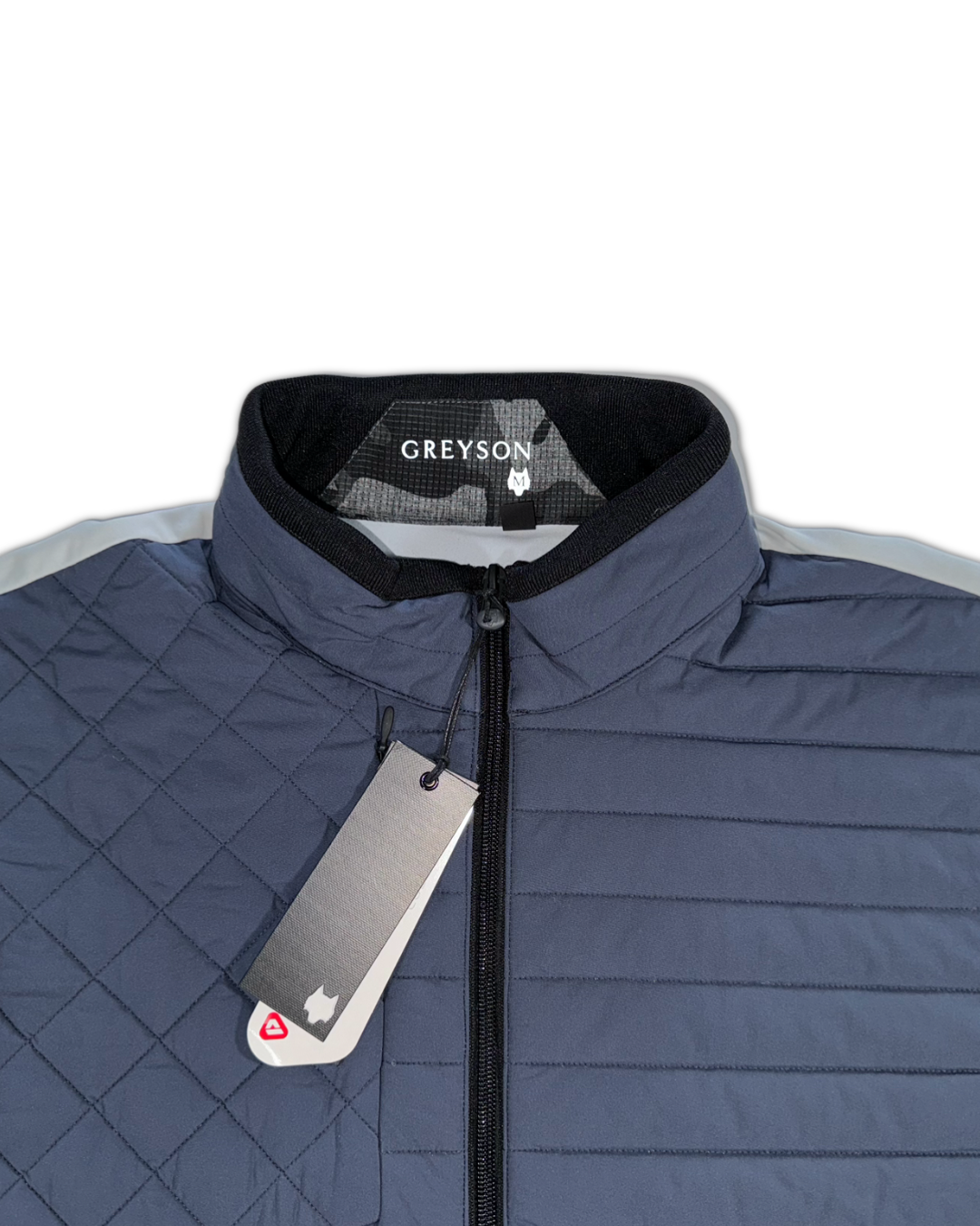 Greyson Men’s Yukon Ultralight Hybrid Golf Vest full zip closure 