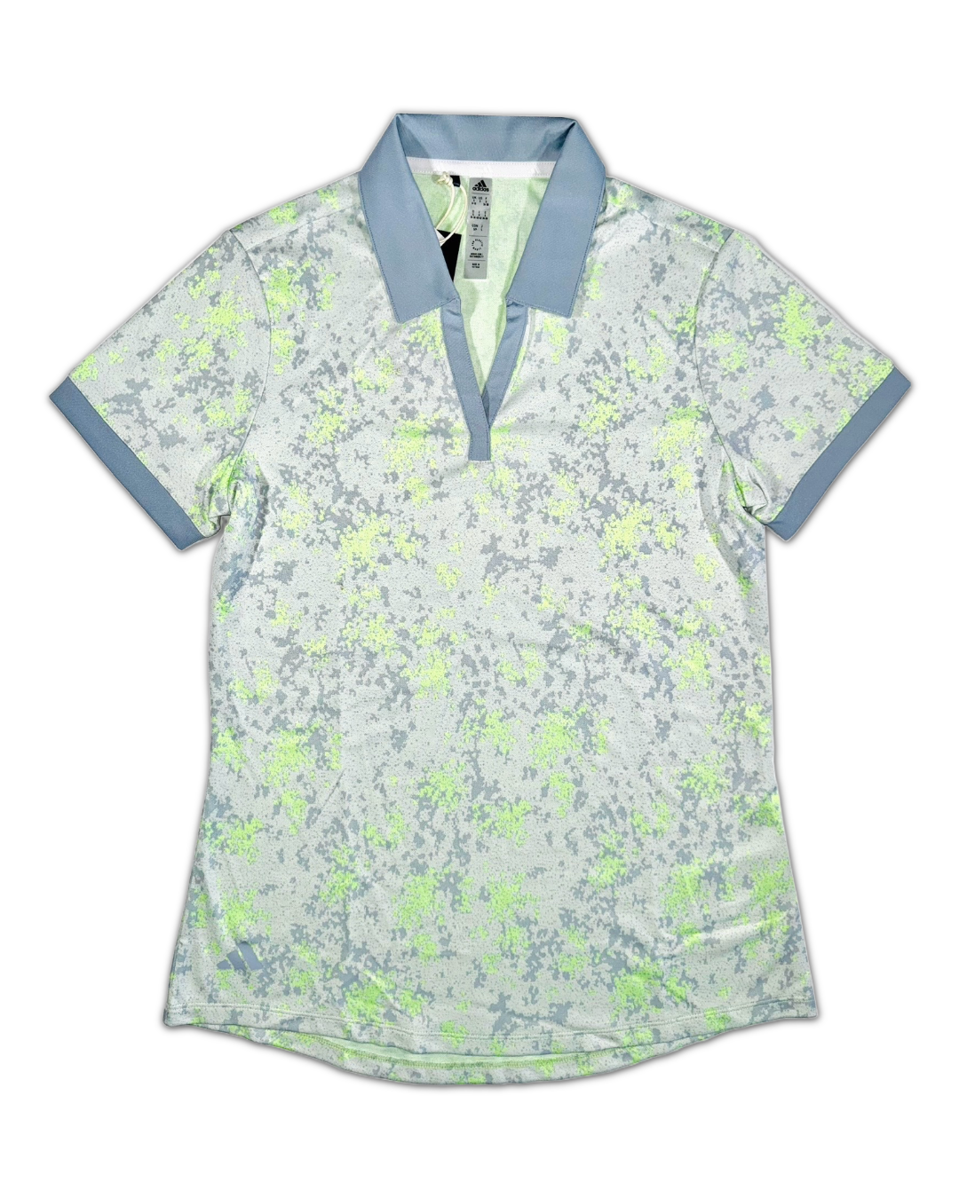 Adidas Women’s Jacquard Golf Polo Shirt, open view of front side 