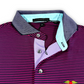 Greyson Men’s Arcadia Knit Golf Polo Shirt (Baltusrol Golf Club Logo), button closure and knit collar 