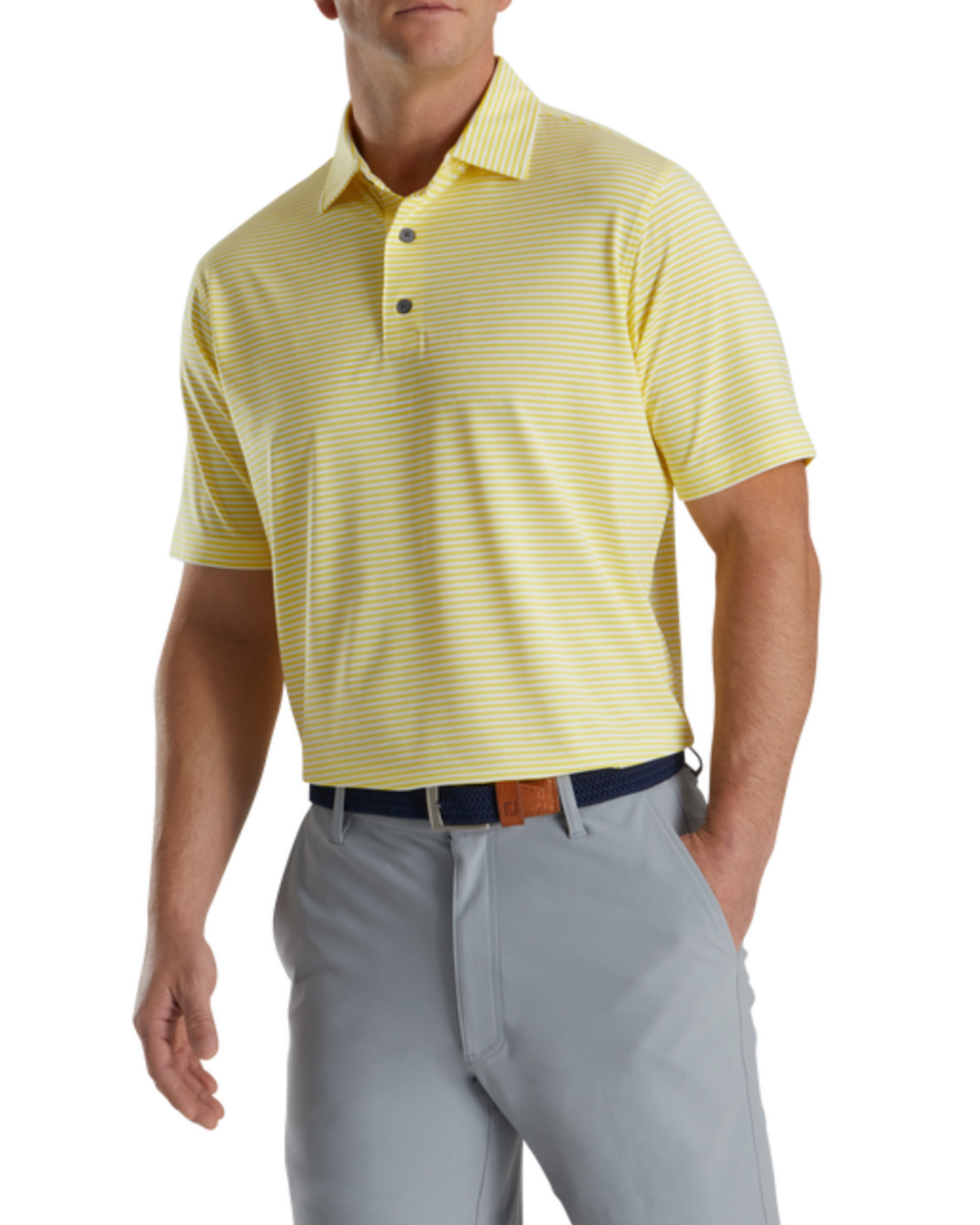 FootJoy Men’s Lisle Feeder Stripe Golf Polo