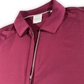 Dunning Golf Women’s Long Sleeve Polo Quarter zip , close up of zip closure open 