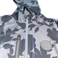 G/Fore Tonal Floral Weather Resistant Repeller Jacket , full zip close up 