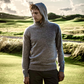 Greyson Men’s Koko Golf Hoodie (cashmere) model