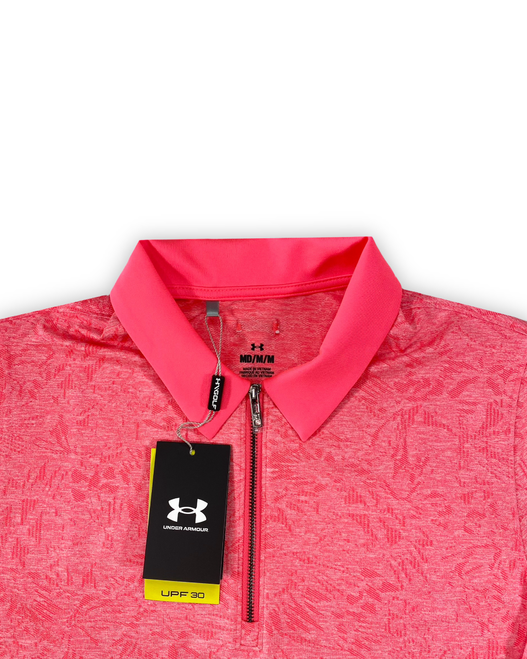 Under Armour Women’s Zinger Jacquard Zip Polo Shirt , zip closure 