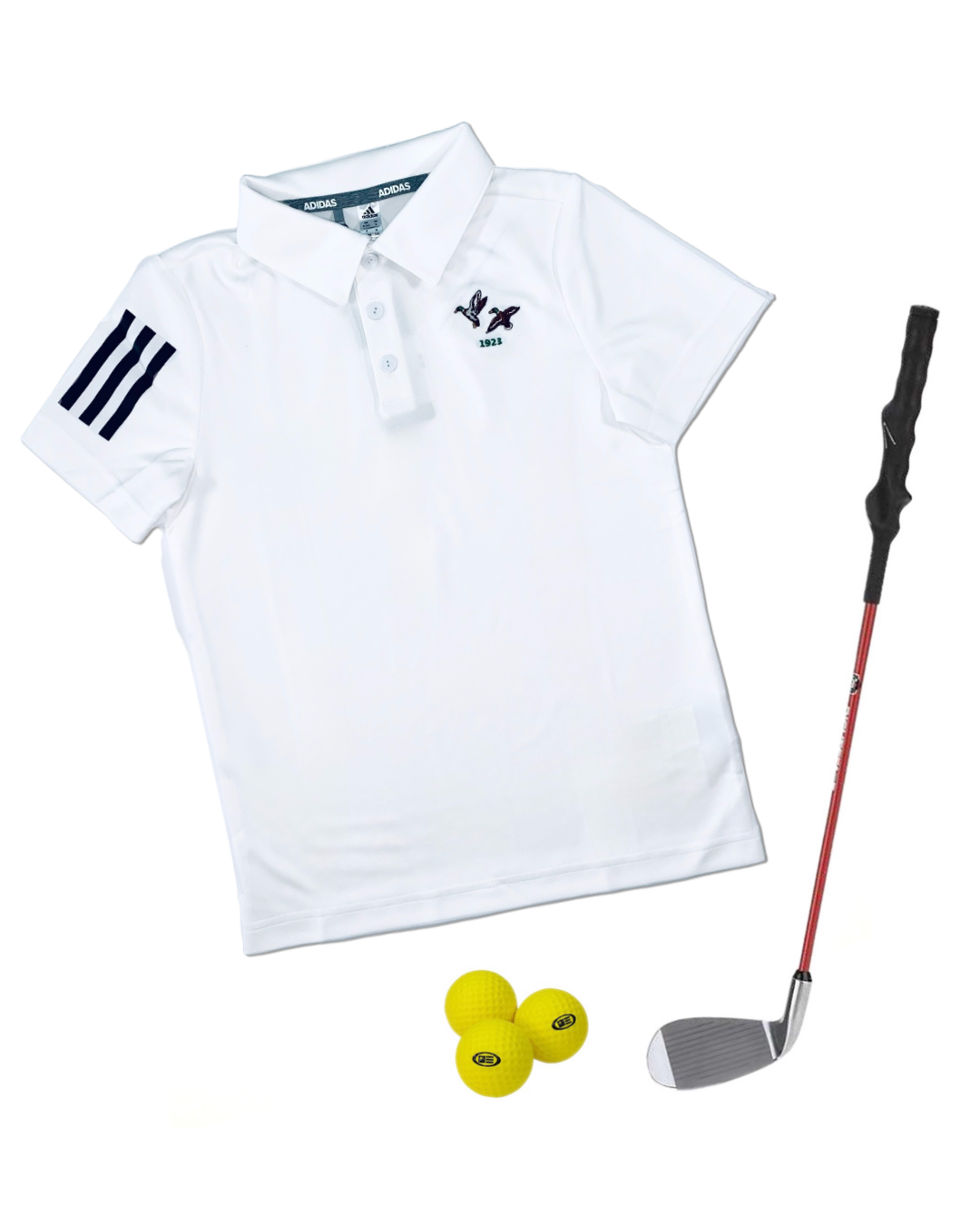 Adidas Kids Boys Three Stripe Golf Polo Shirt 