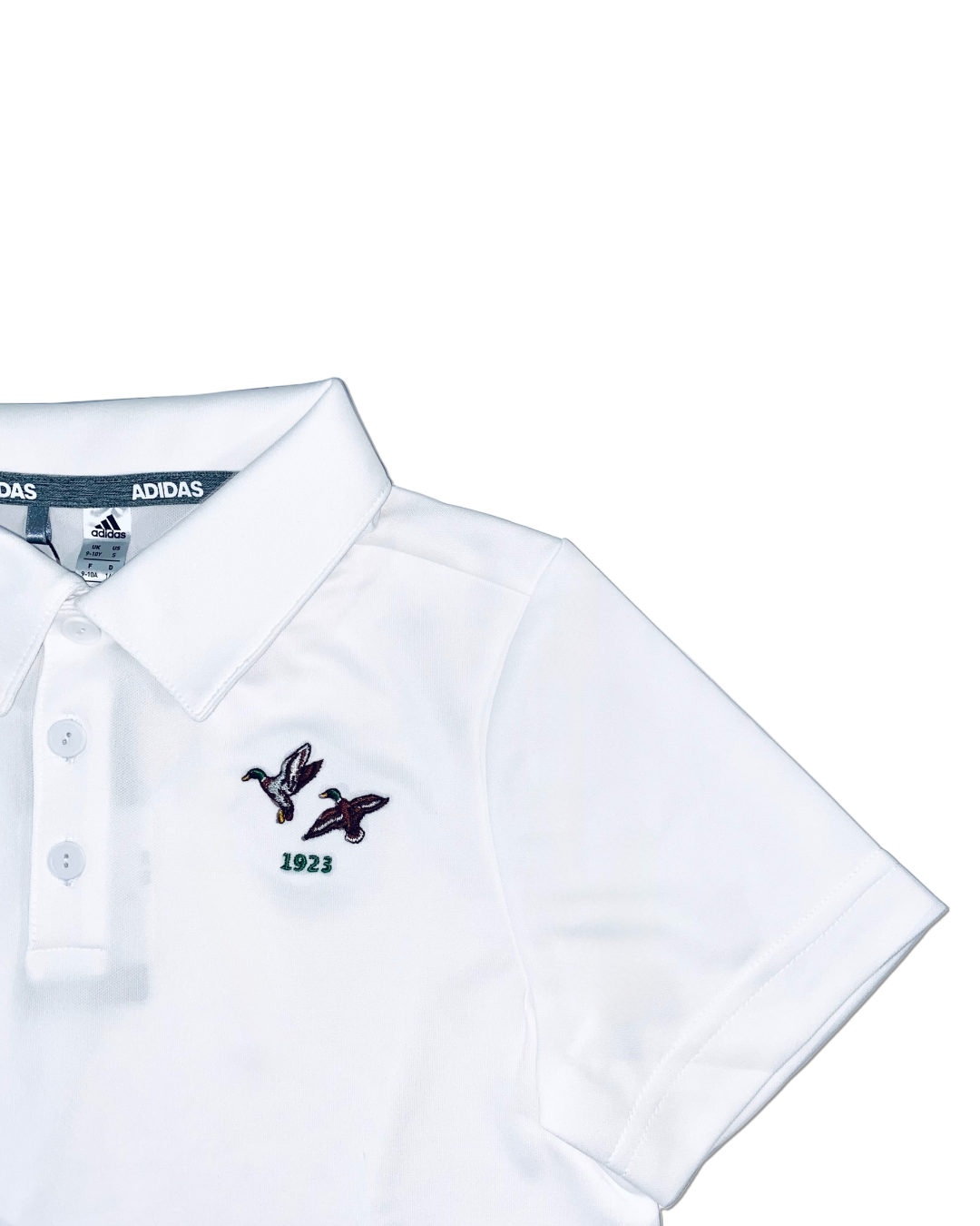 Adidas Kids Boys Three Stripe Golf Polo Shirt , three button placket 