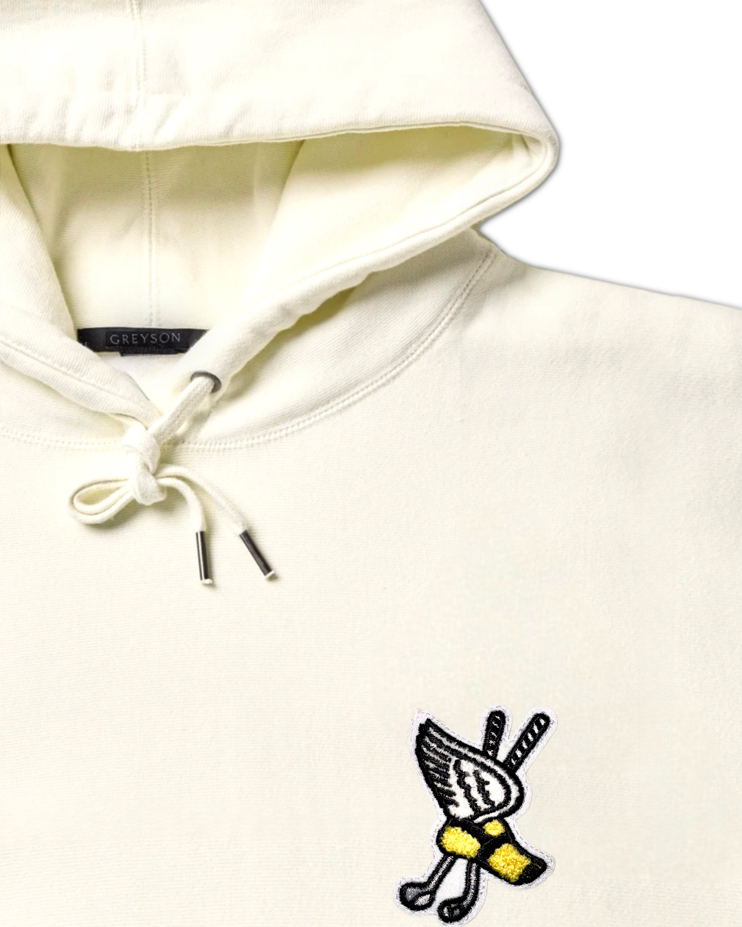 Greyson Men’s Classic Fleece Golf Hoodie (Winged Foot logo) , drawstring hood 