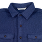 Peter Millar Men’s Golf Crown Sweater Fleece Shirt Jacket , close up of collar with button closure 