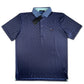 Greyson Men’s Night Fly Golf Polo Shirt , open view of front side 