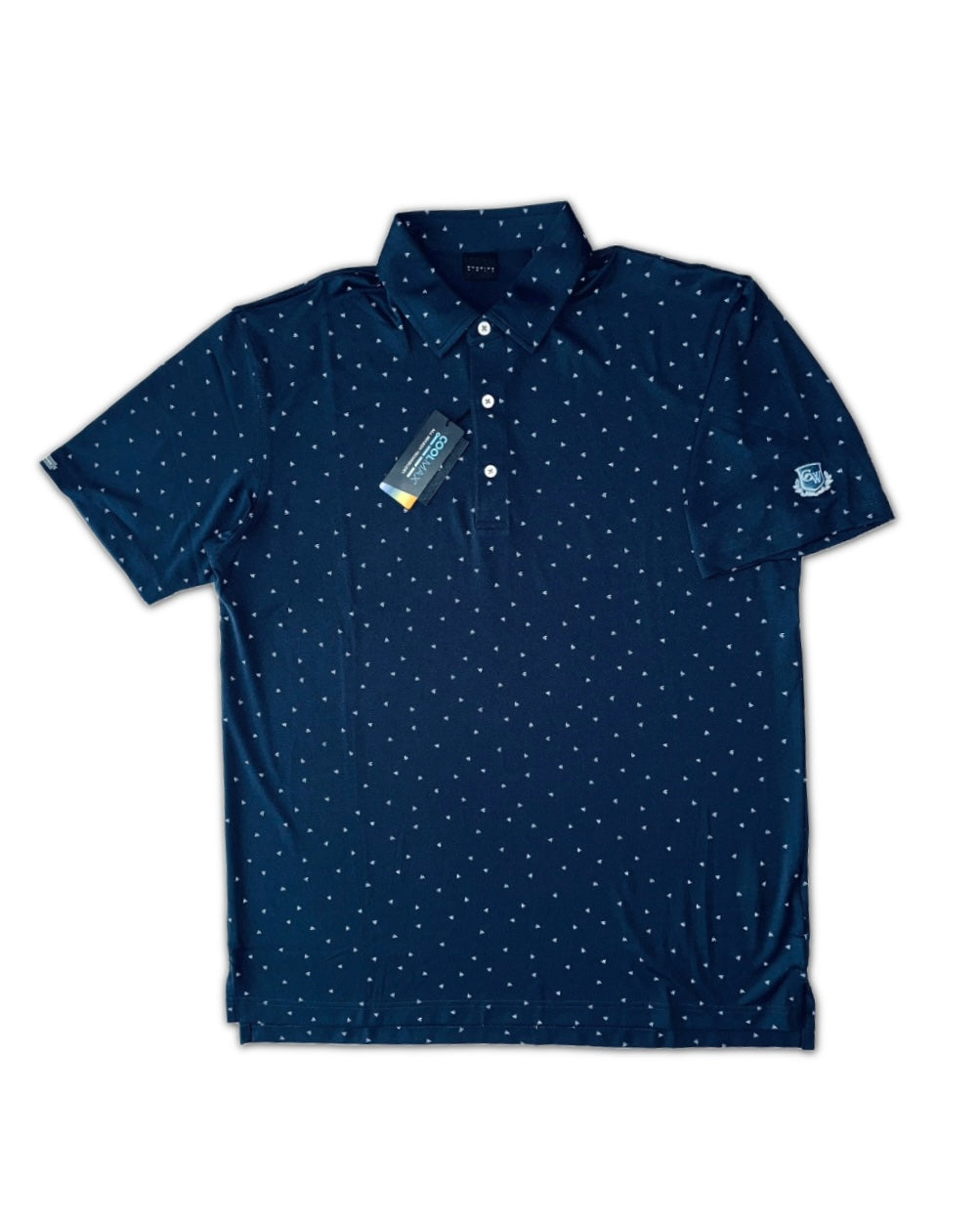 Dunning Golf Men’s Langford Performance Polo Shirt , open view 