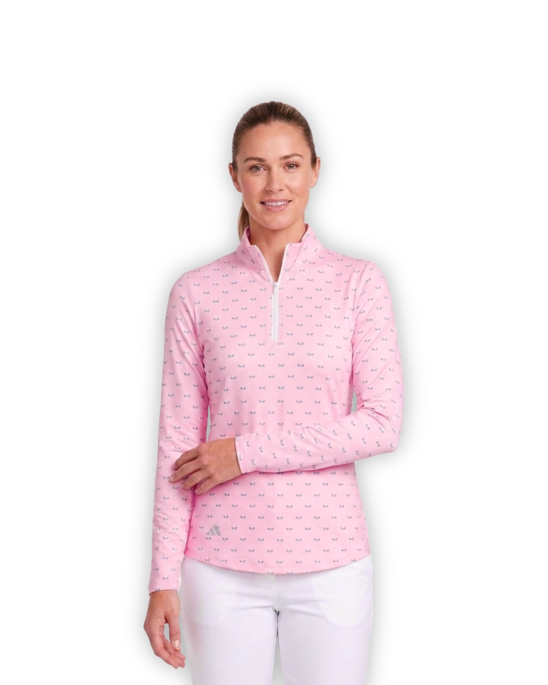 Adidas Women’s Quarter Zip Long Sleeve Golf Pullover modelo