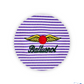 Greyson Men’s Saranac Golf Polo Shirt , close up of Baltusrol Logo on chest 