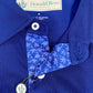 Donald Ross Men’s Solid Fancy Placket Golf Polo Shirt, close up of pattern on placket