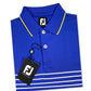 FootJoy Men’s Breton Stripe Stretch Pique knit collar  Golf Polo