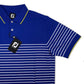 FootJoy Men’s Breton Stripe Stretch Pique Golf Polo , open view of front side