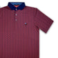 Greyson Men’s River Wild Golf Polo Shirt , open view with embroidered on chest 