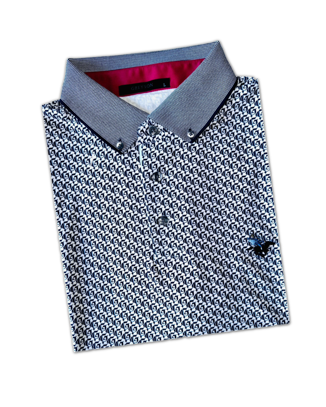 Greyson Men’s Snow Golf Polo Shirt (sleepy hollow logo) 