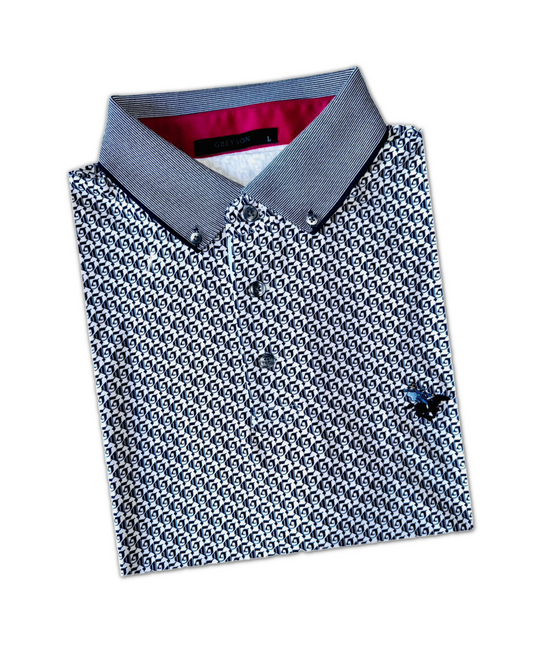 Greyson Men’s Snow Golf Polo Shirt (sleepy hollow logo) 