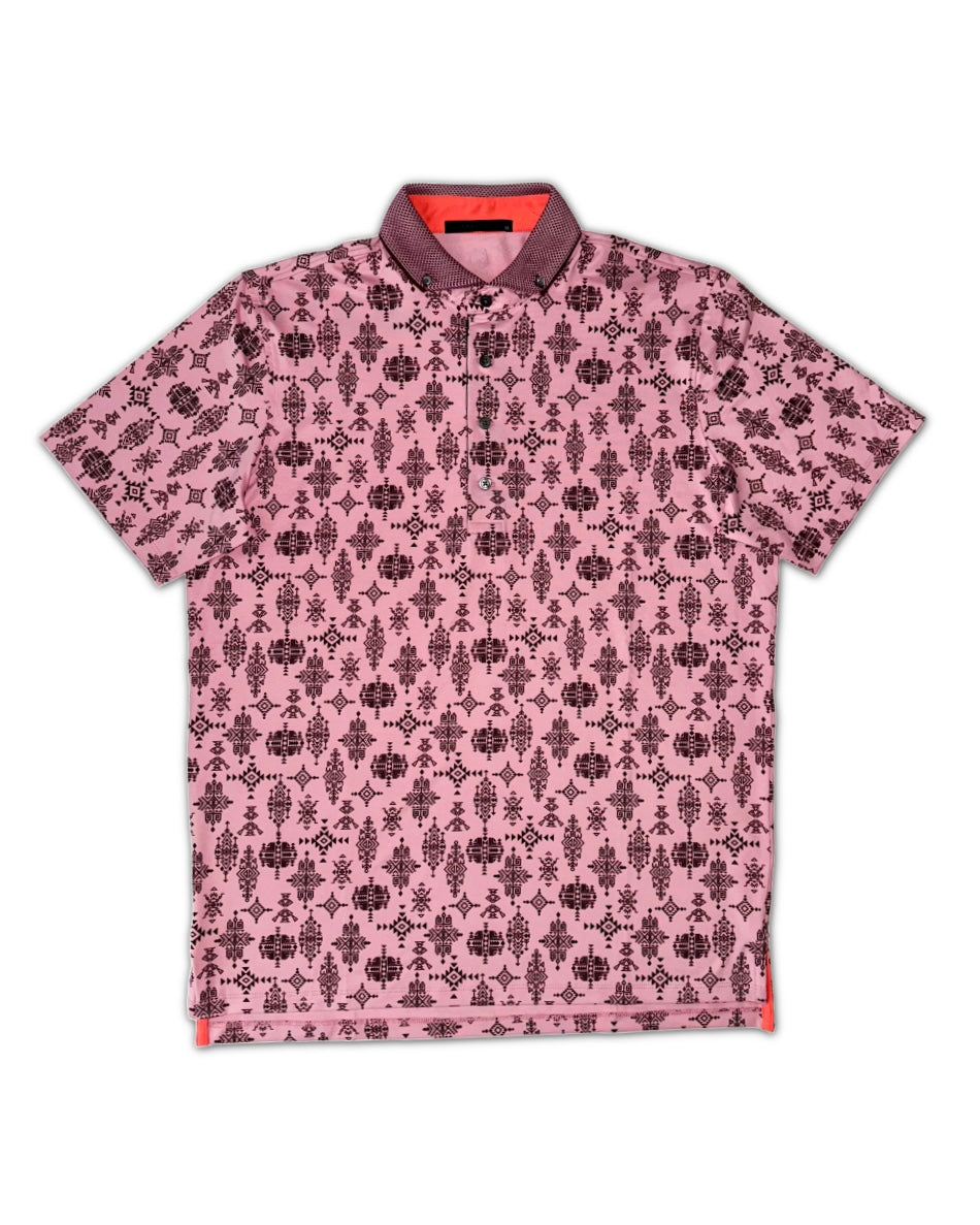 Greyson Men’s Spirit World Golf Polo Shirt ,color quartz, open front side