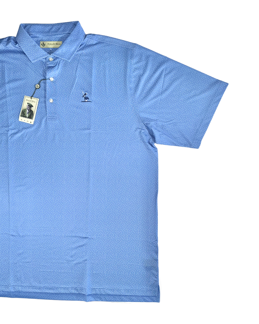 Donald Ross Men’s Watermelon Seeds Golf Polo, open view 