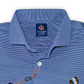 Donald Ross Men’s Hugh Pique Golf Polo Shirt, self collar with button closure 