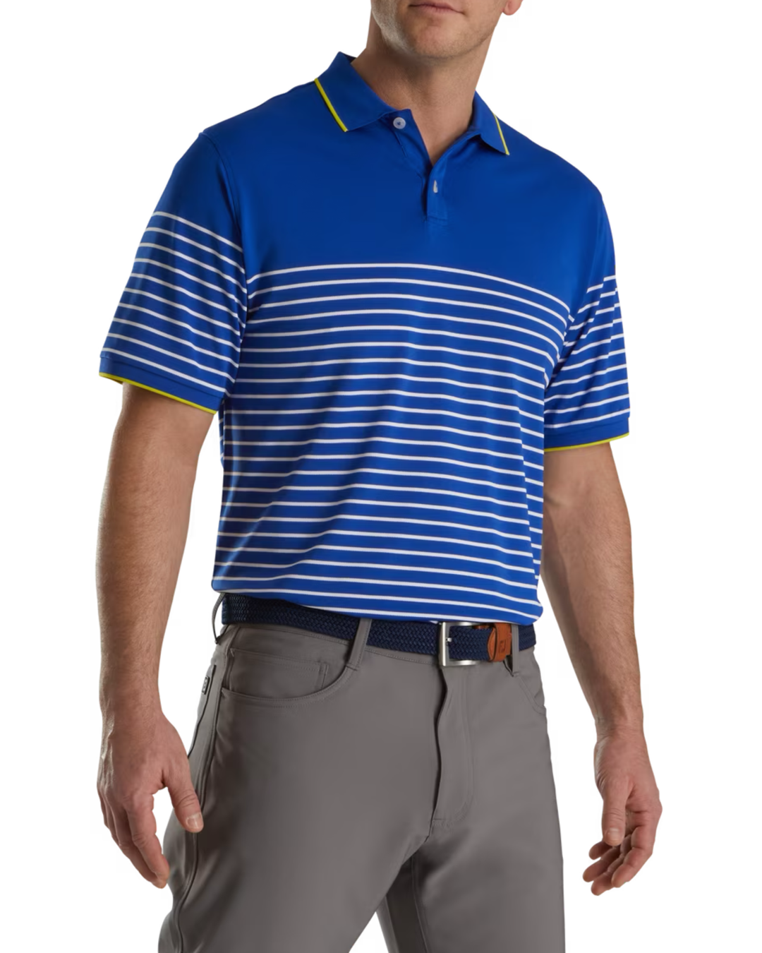 FootJoy Men’s Breton Stripe Stretch Pique Golf Polo