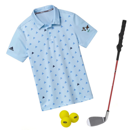 Adidas Kids Boys Printed Logo Golf Polo Shirt