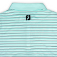 FootJoy Men’s Lisle Multi Stripe Self Collar Golf Polo , embroidered brand logo on the upper back 