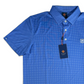 Donald Ross Men’s Jamie Golf Polo Shirt , open view of right side with logo tag on sleeve 