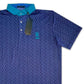 Greyson Men’s River Wild Golf Polo Shirt , open view with embroidered on chest 