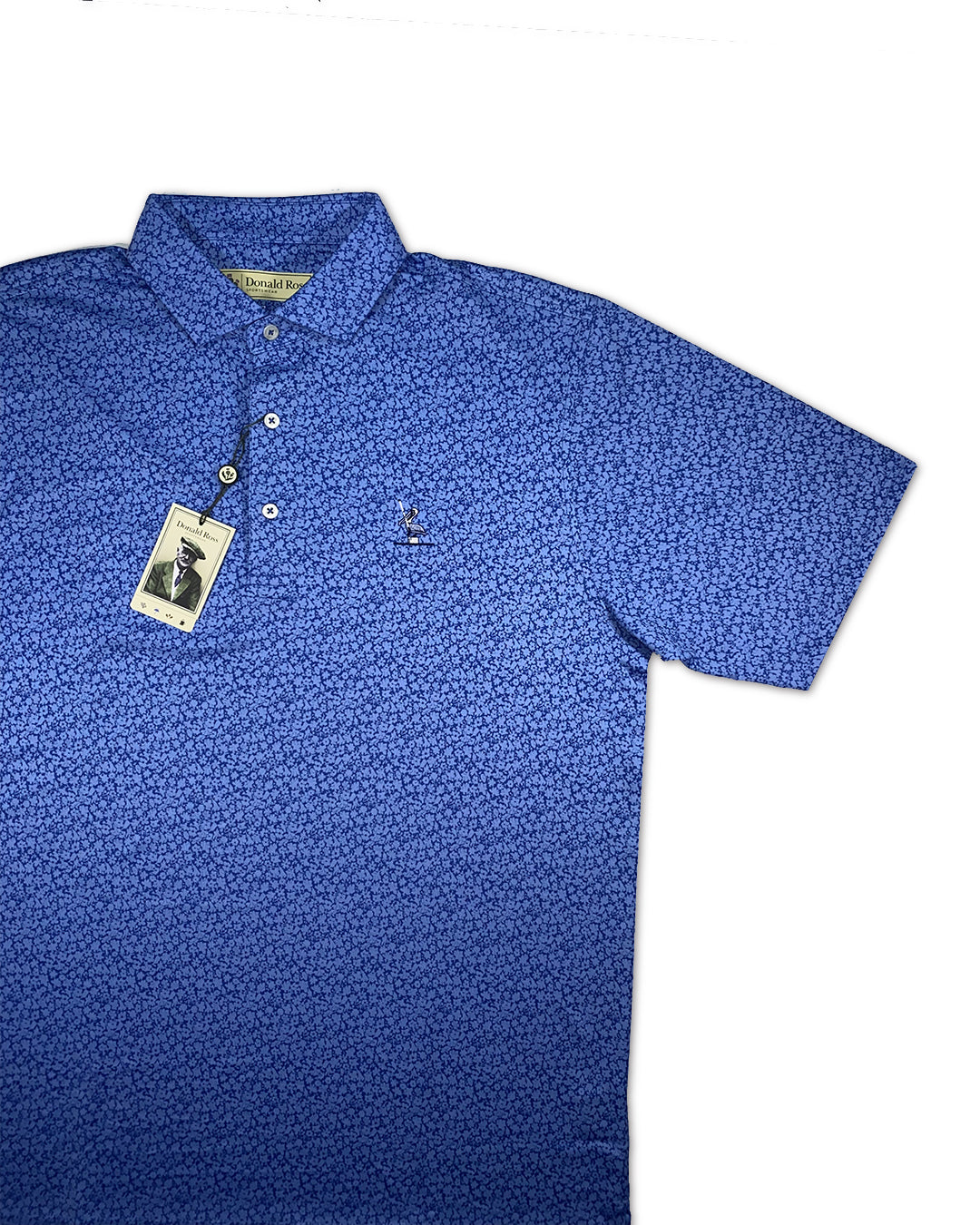 Donald Ross Men’s Tonal Rory Floral Golf Polo , open view