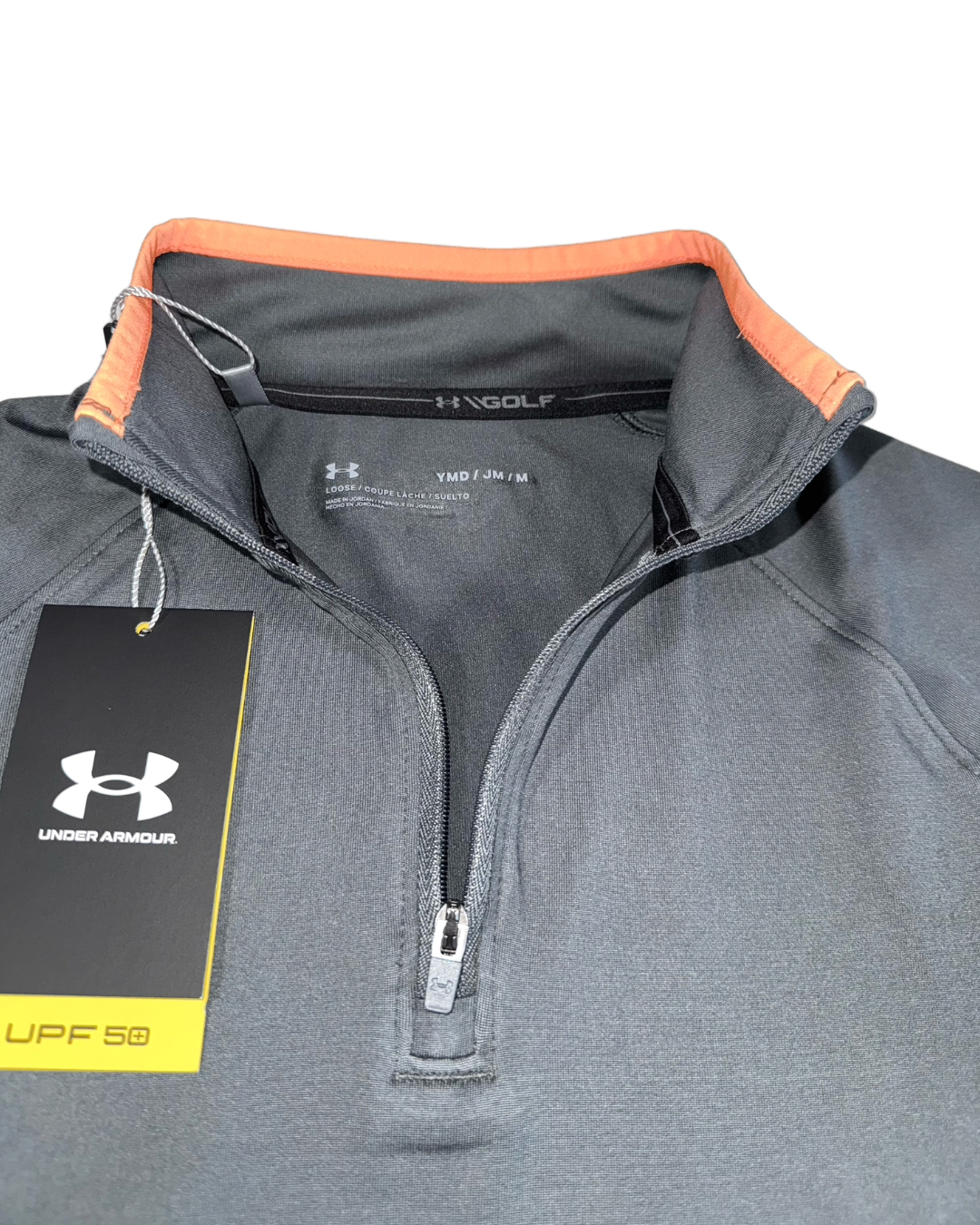 Under Armour Kids Performance 1/4 zip Golf pullover , mock neck with zipper closure 