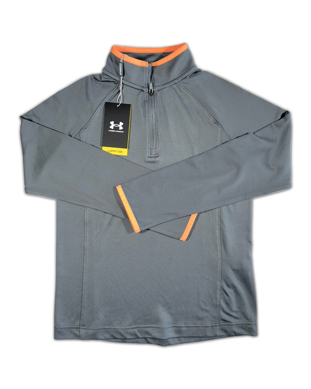 Under Armour Kids Performance 1/4 zip Golf pullover, view the piece open 