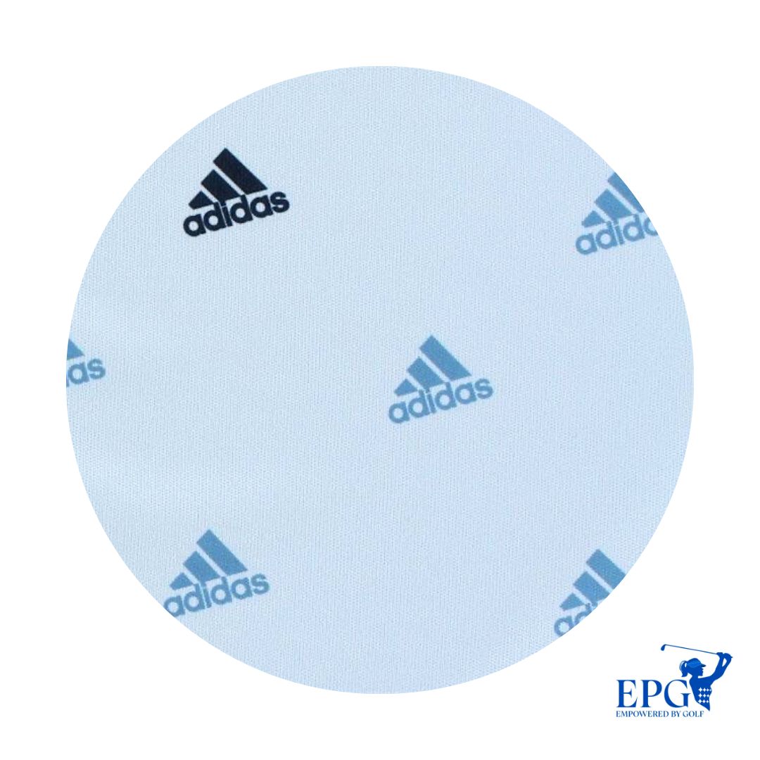 Adidas Kids Boys Printed Logo Golf Polo Shirt , pattern close up 