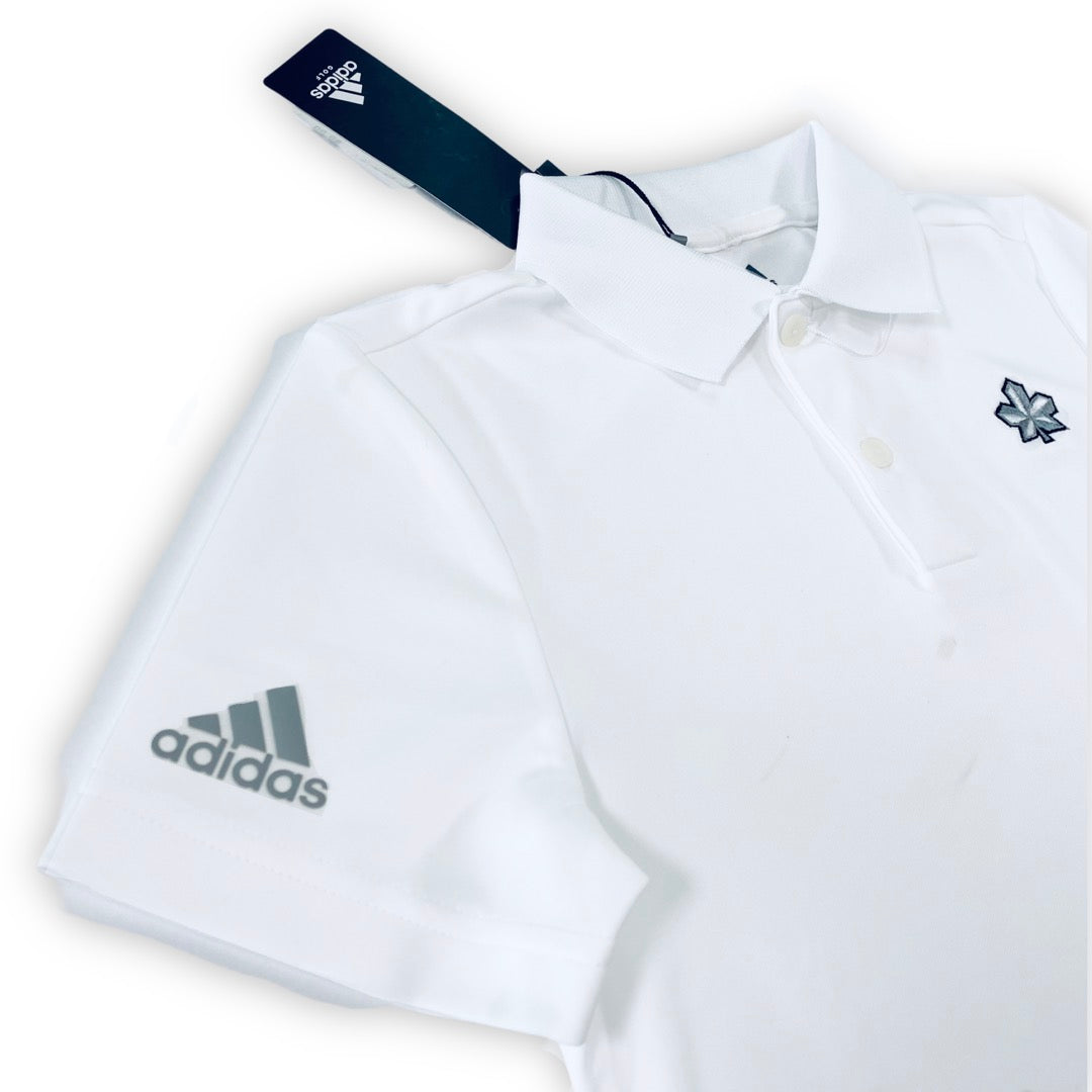 Adidas Kids Boys Primegreen Golf Polo Shirt , brand logo on sleeve 