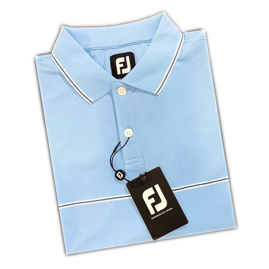 FootJoy Men’s Small Details Stretch Pique Knit Collar Polo color Dusk - Blue