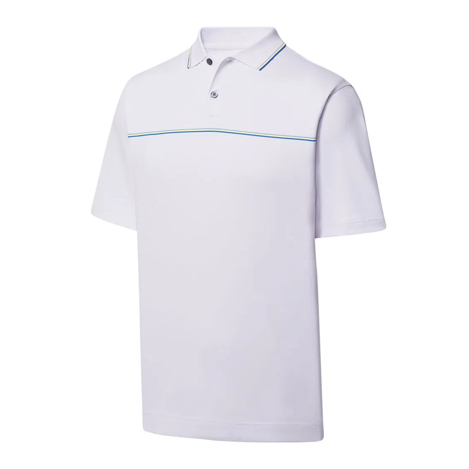 FootJoy Small Details Stretch Pique Knit Collar color white, open view 