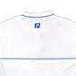 FootJoy Small Details Stretch Pique Knit Collar color white, brand logo at the back of neck 
