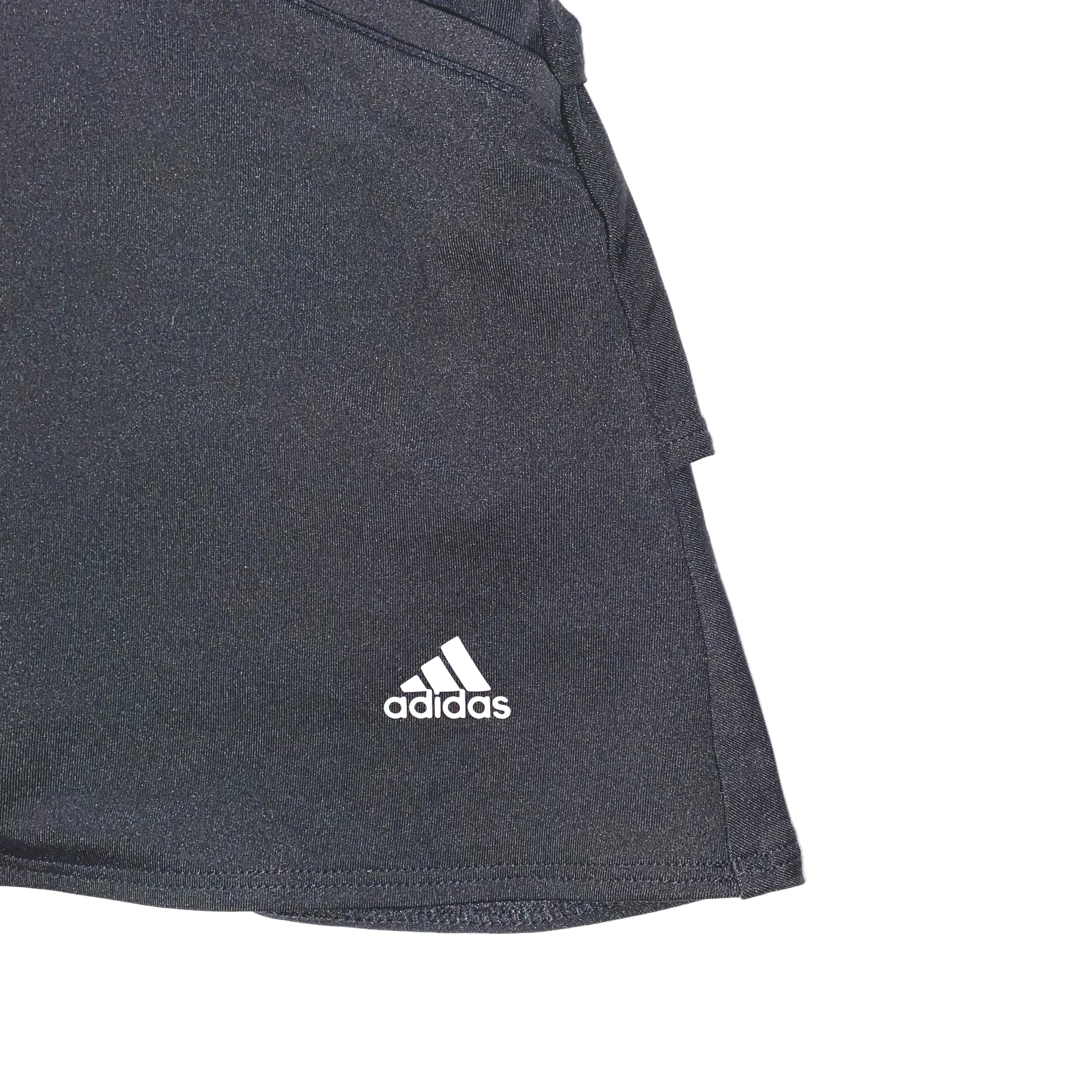 Adidas Girl Ruffled Golf Skort , color black , logo brand 